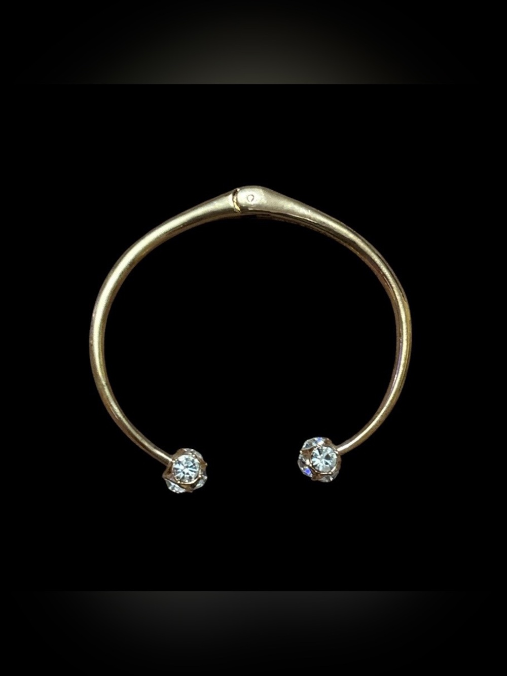 Kate Spade Gold-Tone Open Cuff Bracelet with Clear Crystal Ends - Picture 2 of 3